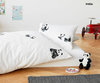 Elegante Bettwäsche Panda Bear - 40x80cm-135x200cm weiss